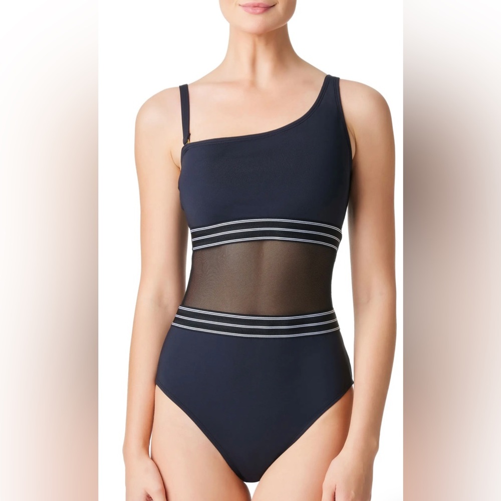 Blu Rod Beattie Off the Grid One-Shoulder Mio One-Piece Swimsuit NWT